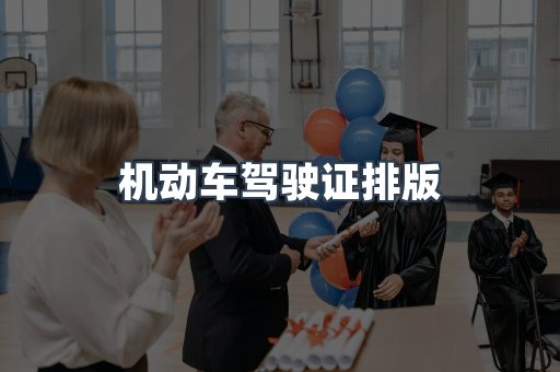 机动车驾驶证排版